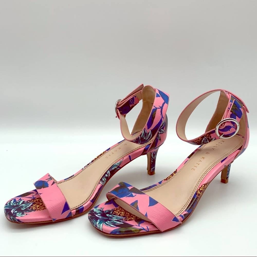 Katie & Kelly pink pineapple kitten heels!